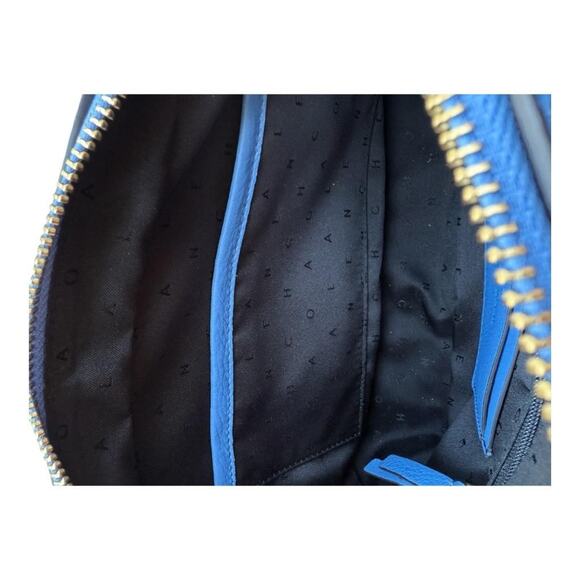 Cole Haan Ivy Pitch Stitch Beautiful Blue Leather CrossBody RFID - Picture 11 of 13